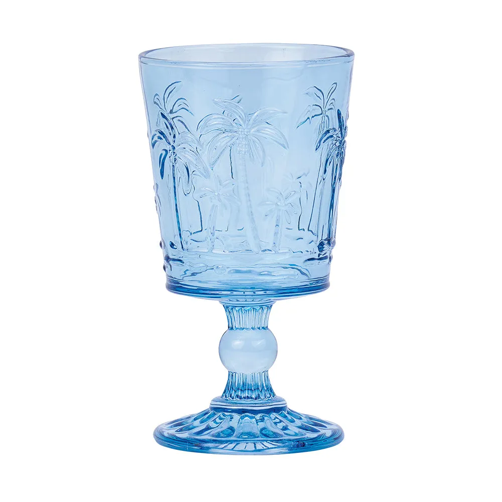 Goblet Glass Set - Palm Tree