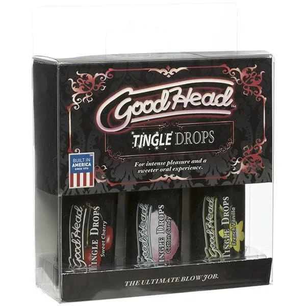 Goodhead Tingle Drops 3 Pk 1 Oz French Vanilla Sweet Cherry And Cotton Candy