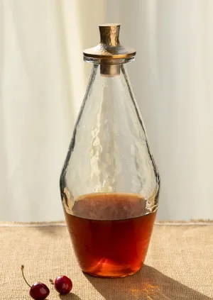 Hammered Glass Decanter