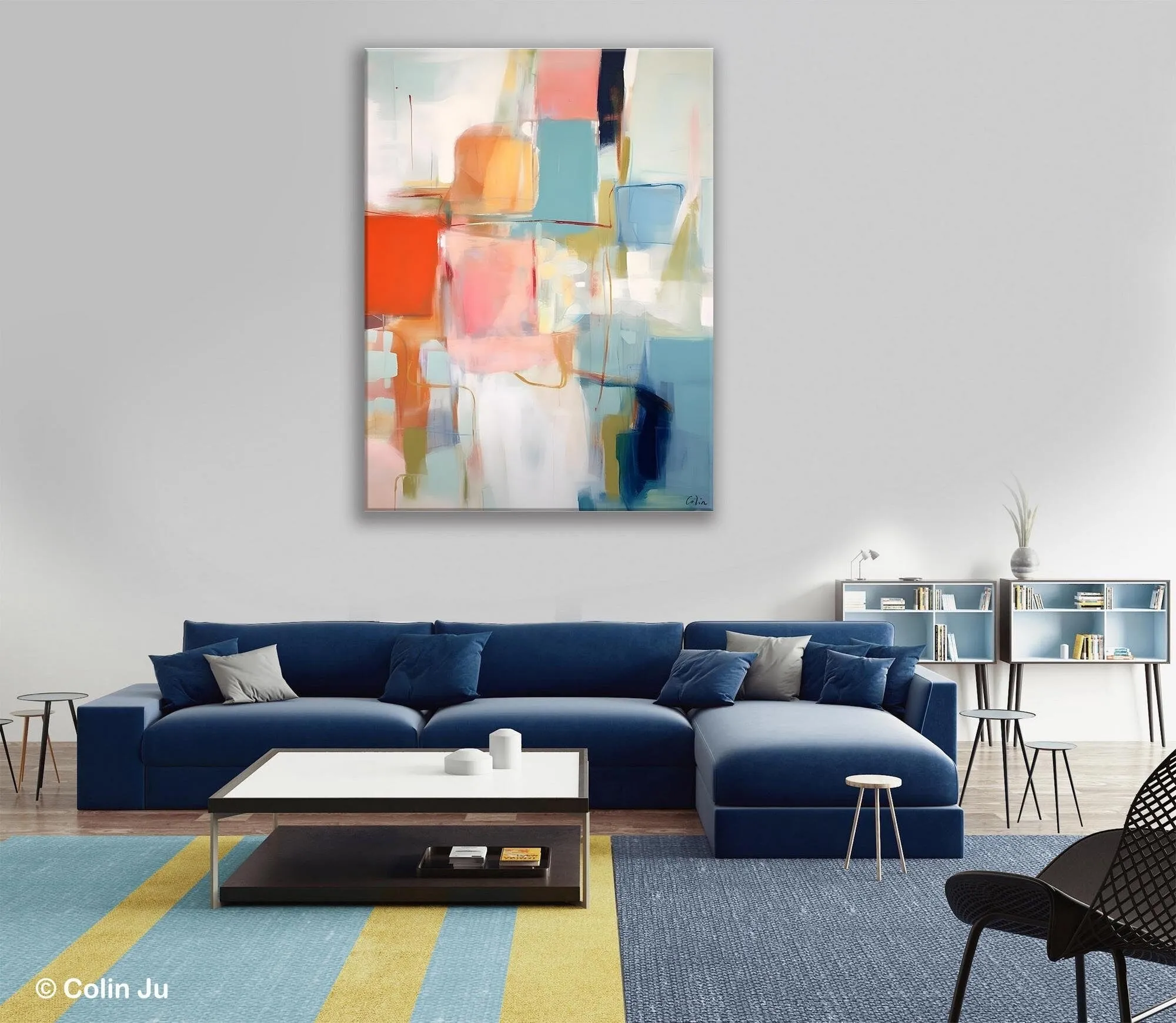 Hand Painted Canvas Art, Original Artowrk, Abstract Wall Paintings, Extra Large Paintings for Dining Room, Contemporary Wall Art Paintings