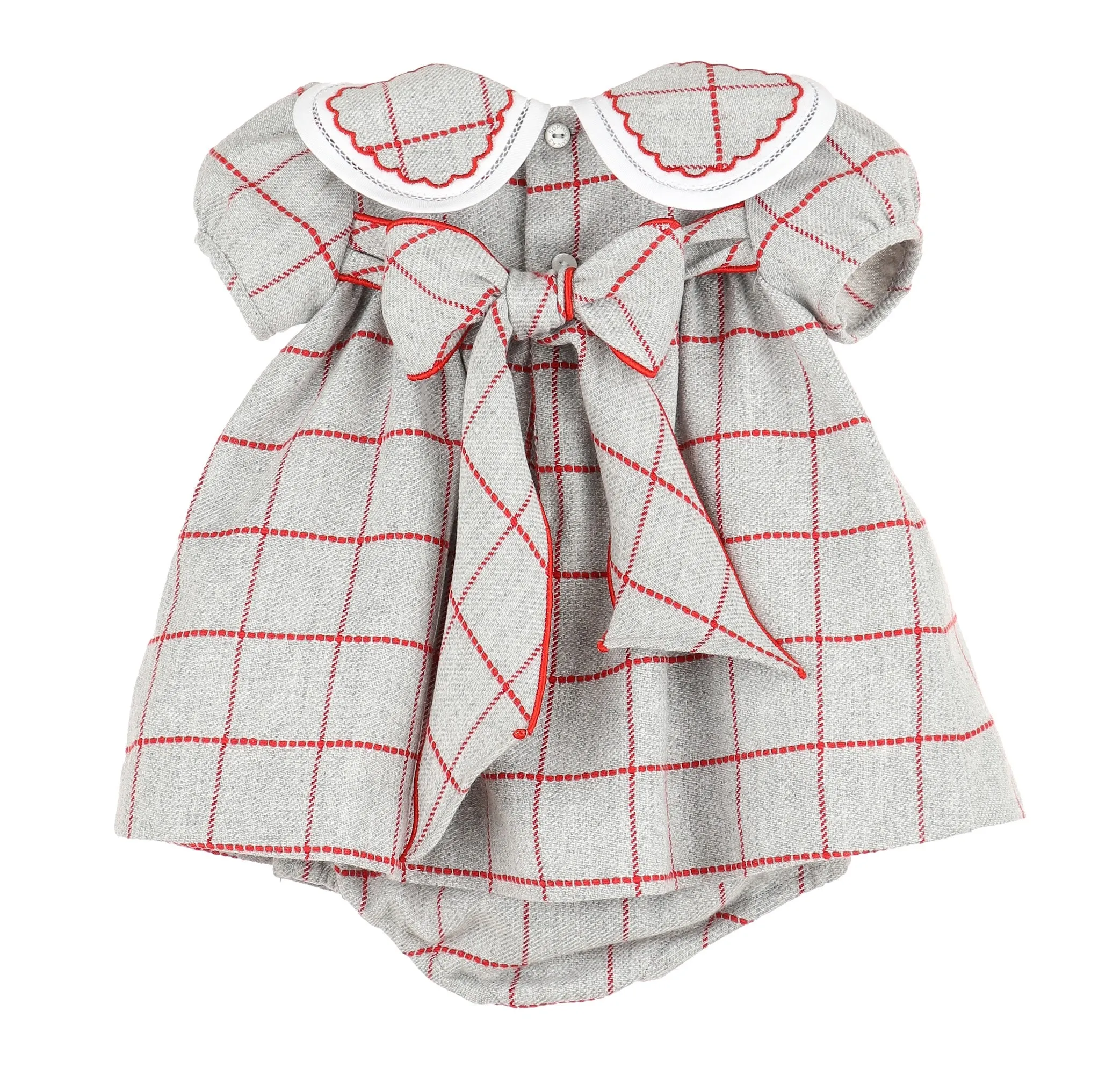 Holiday Gray Check Petal Dress