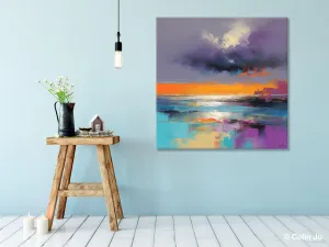 Huge Painting for Living Room, Original Landscape Canvas Art, Contemporary Oil Painting on Canvas, Oversized Landscape Wall Art Paintings