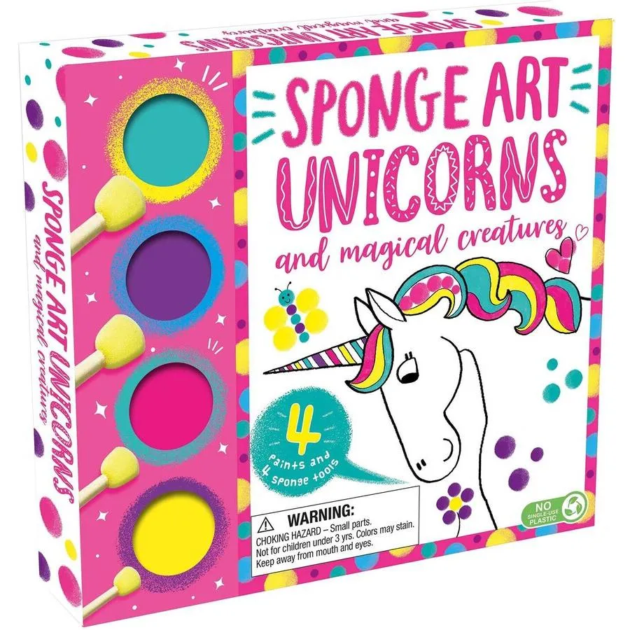 Igloo Books Sponge Art Unicorns Kit