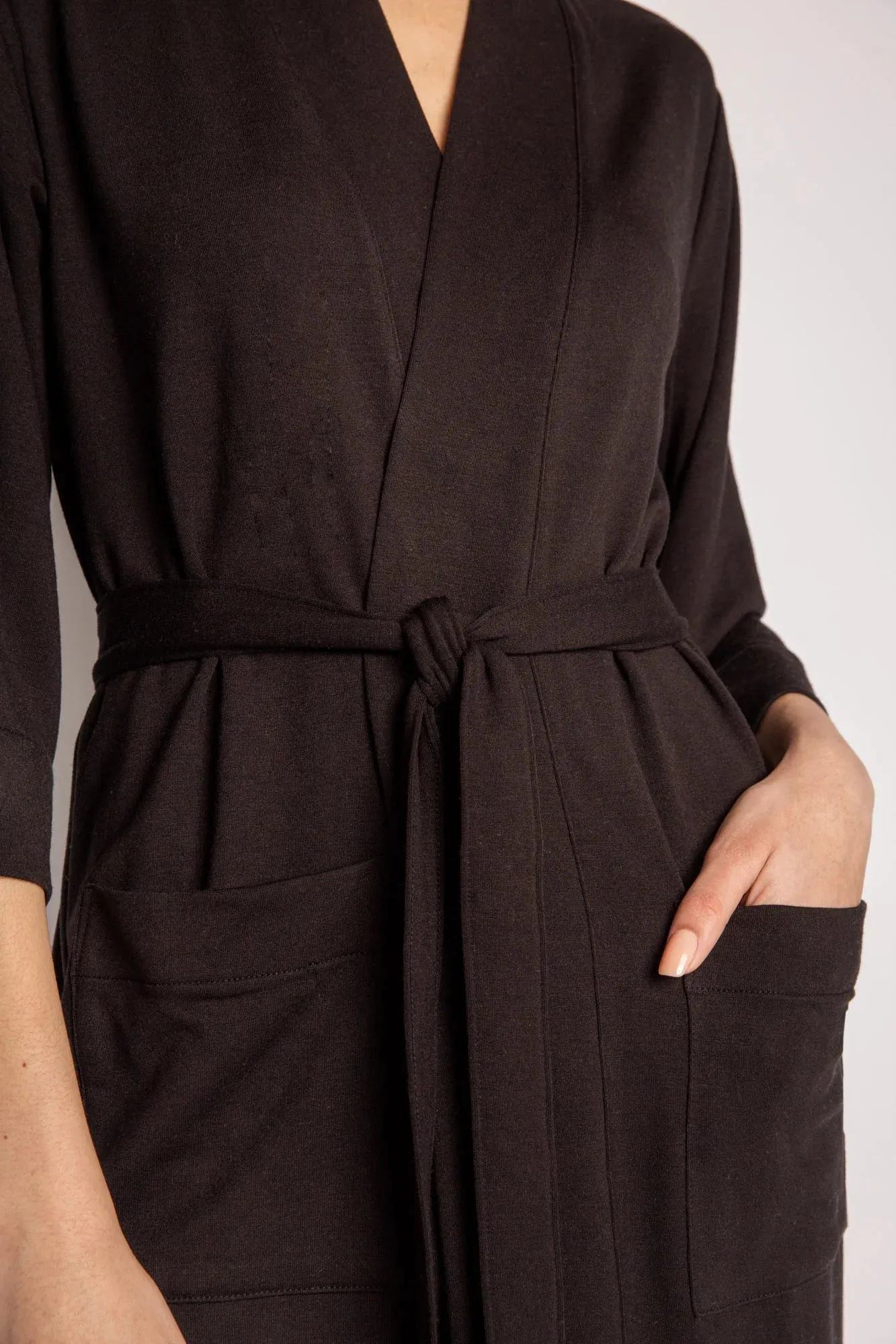 Jammie Essential Robe In Black - P.J. Salvage