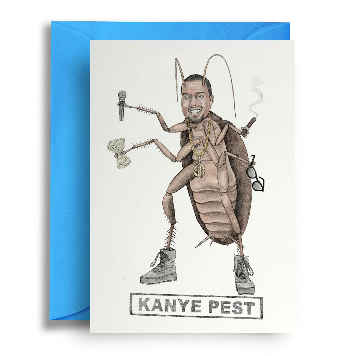 Kanye Pest - Greetings Card