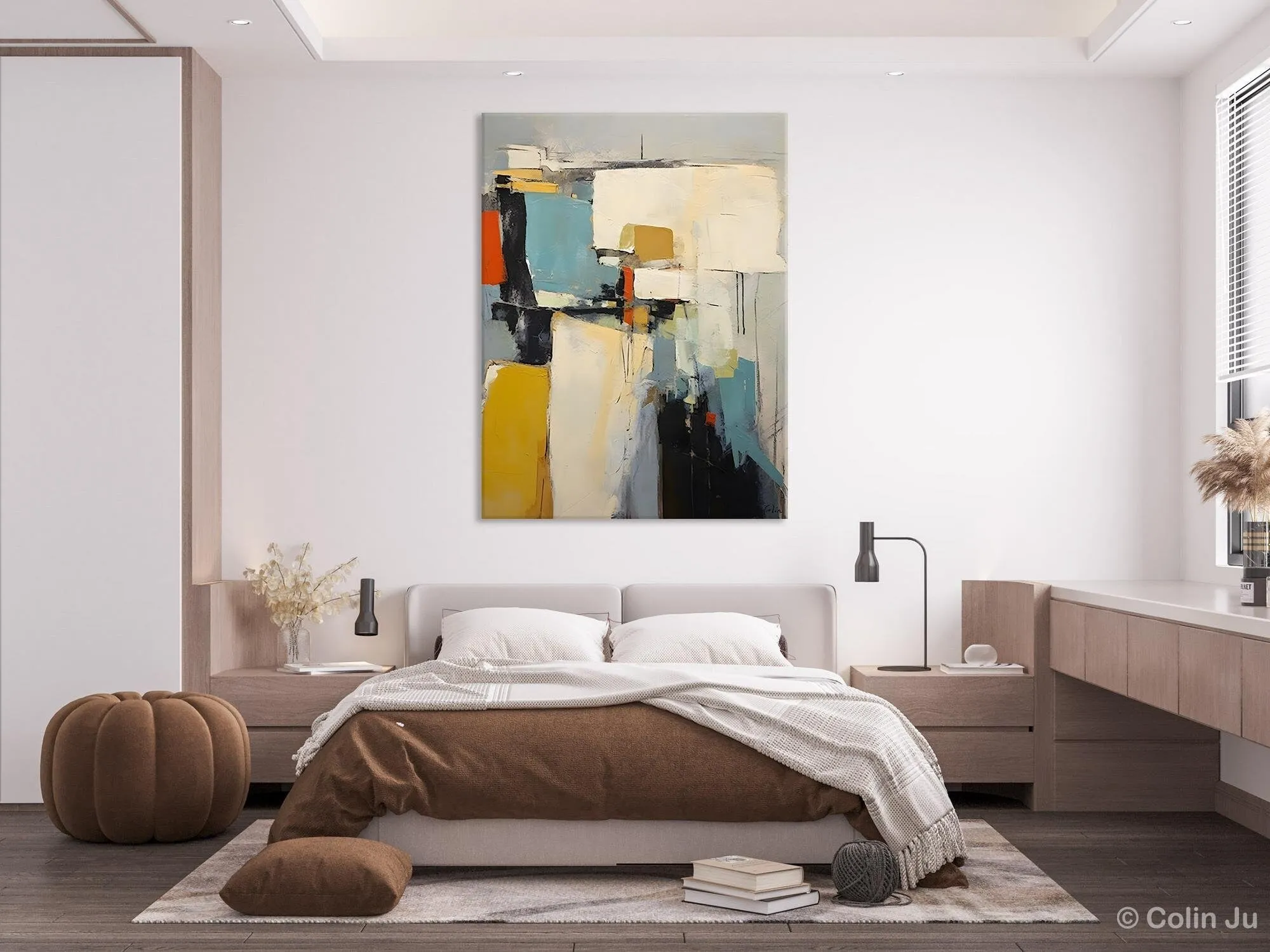 Large Modern Canvas Paintings, Heavy Texture Paintings, Large Original Wall Art Painting for Bedroom, Acrylic Paintings on Canvas