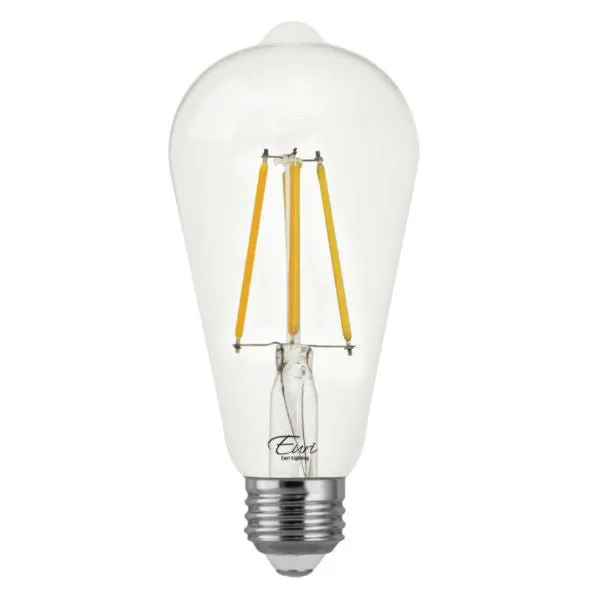 LED Filament Edison Light Bulb - ST19 Vintage - 7 Watt - Clear - 2700K