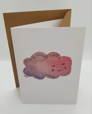 Lemon Street Cards "Every cloud has a silver lining" greetings card