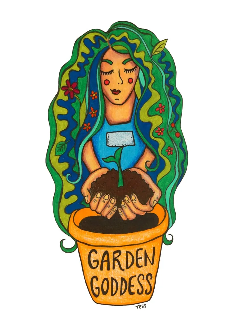 Lemon Street Cards "Garden goddess" greetings card