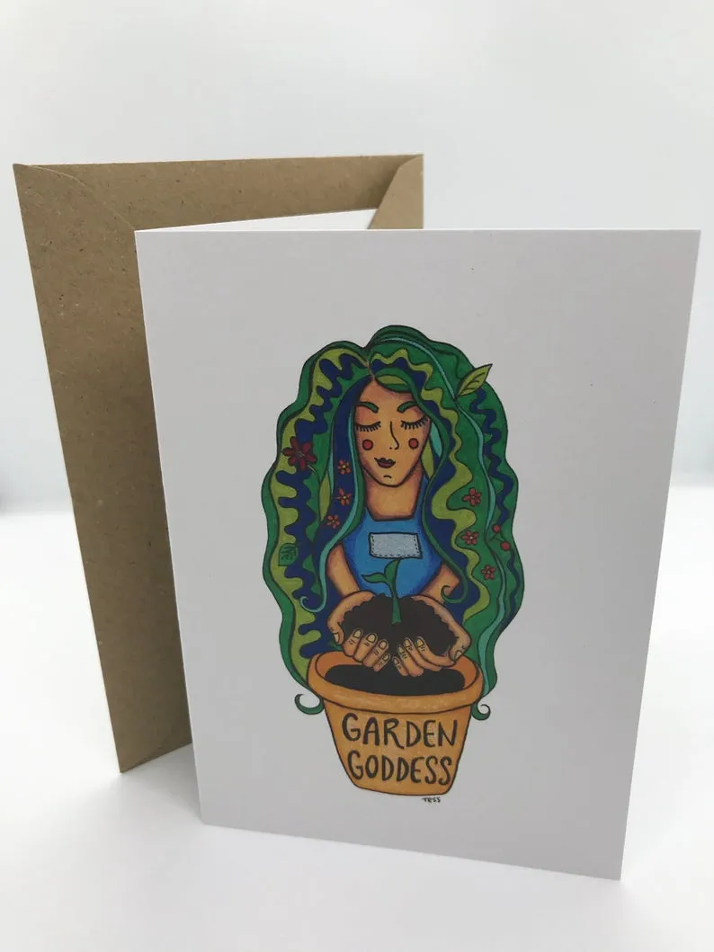 Lemon Street Cards "Garden goddess" greetings card