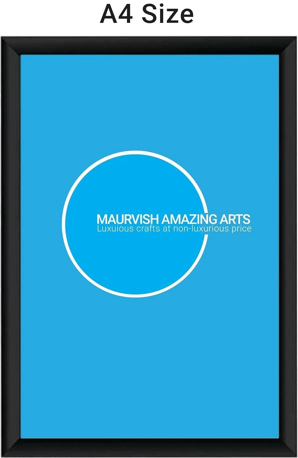 Maurvish Amazing Arts A4 Frame, A4 Picture Frame Set of 1, a4 size photo frame, Display Pictures Frames, Wall Gallery Poster Frames, Black-Set of 1