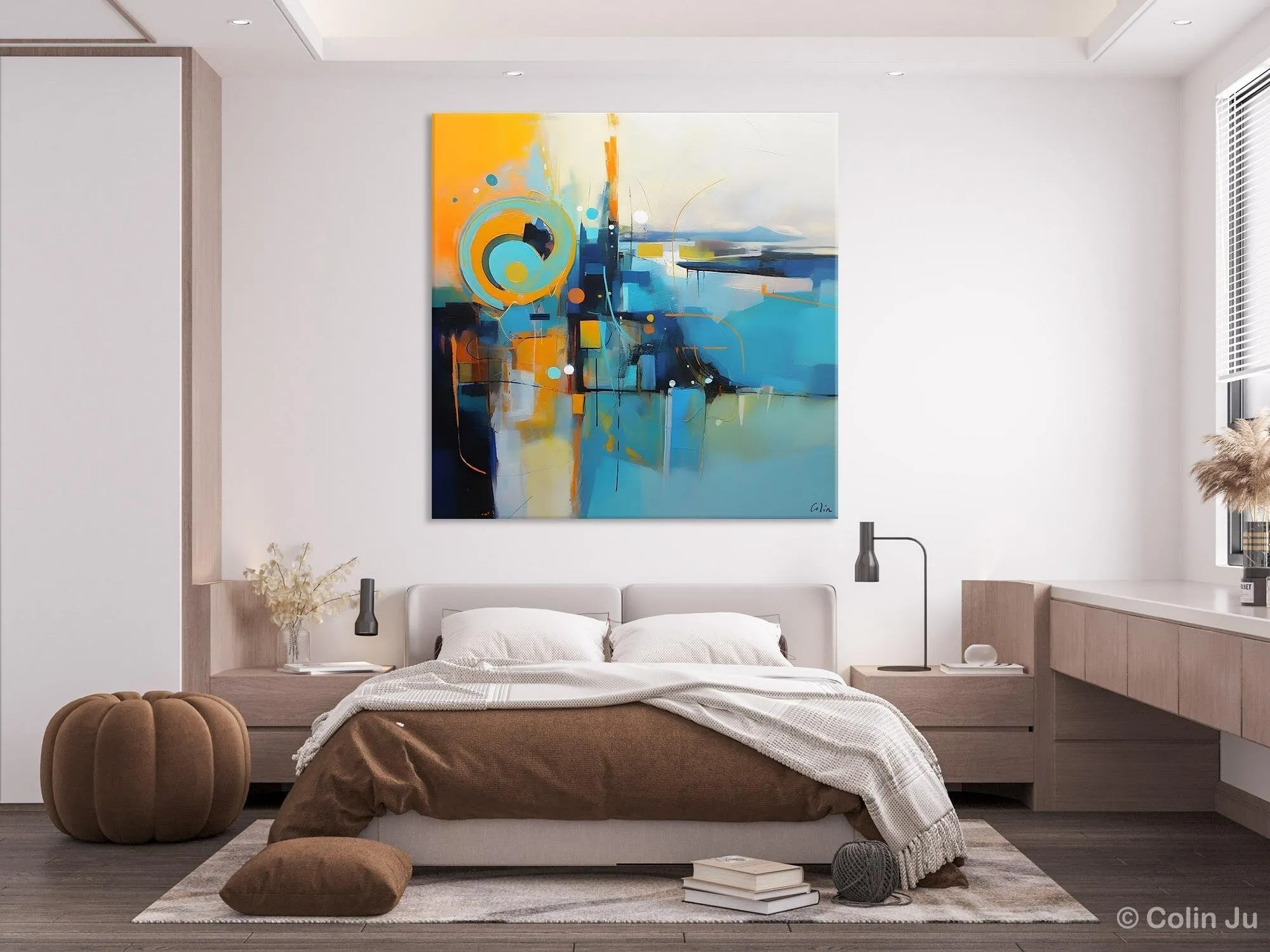 Modern Acrylic Paintings, Large Abstract Painting for Bedroom, Original Modern Wall Art Paintings, Oversized Contemporary Canvas Paintings