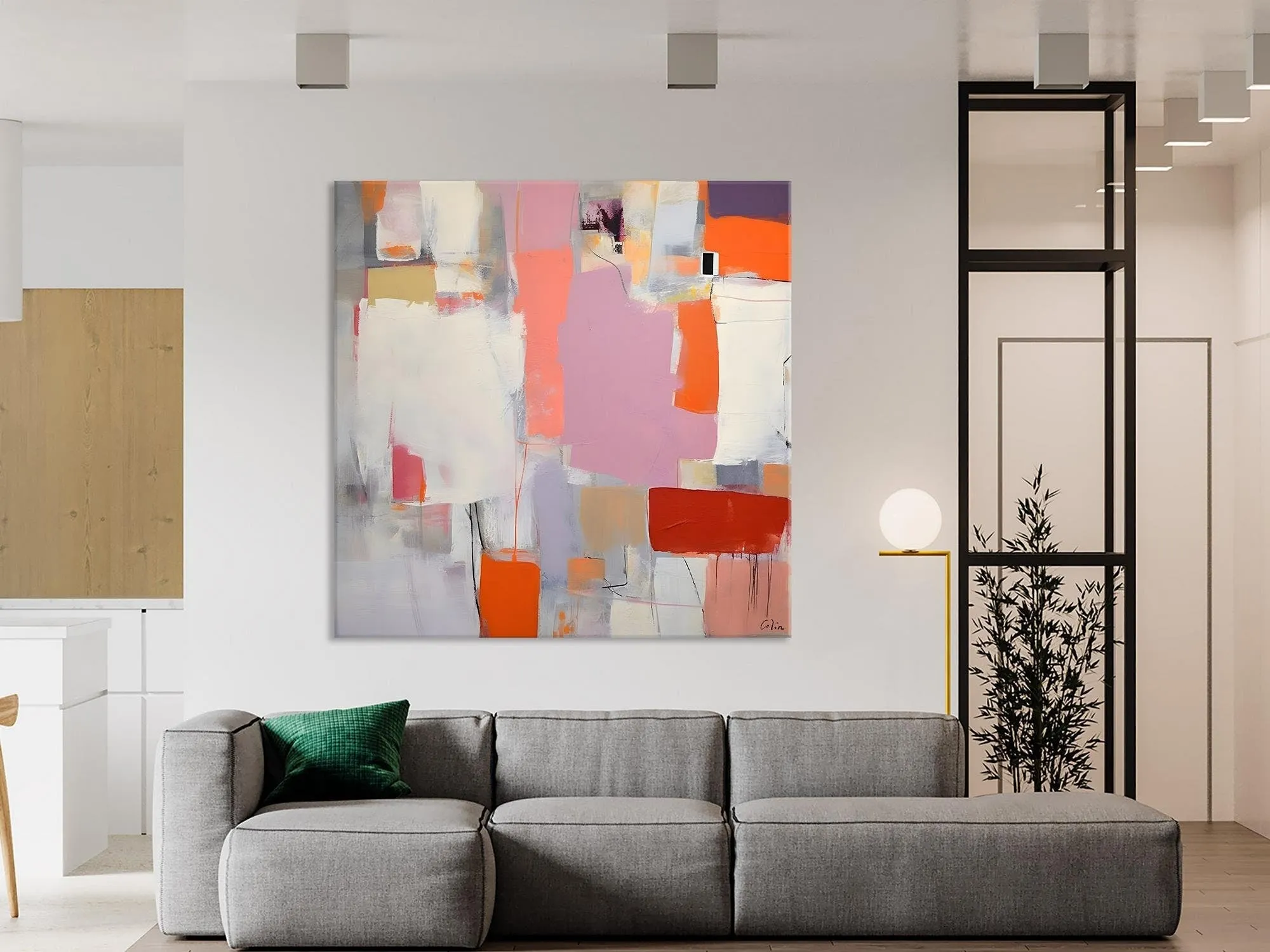 Modern Acrylic Paintings, Original Modern Paintings, Contemporary Canvas Art for Living Room, Extra Large Abstract Paintings on Canvas