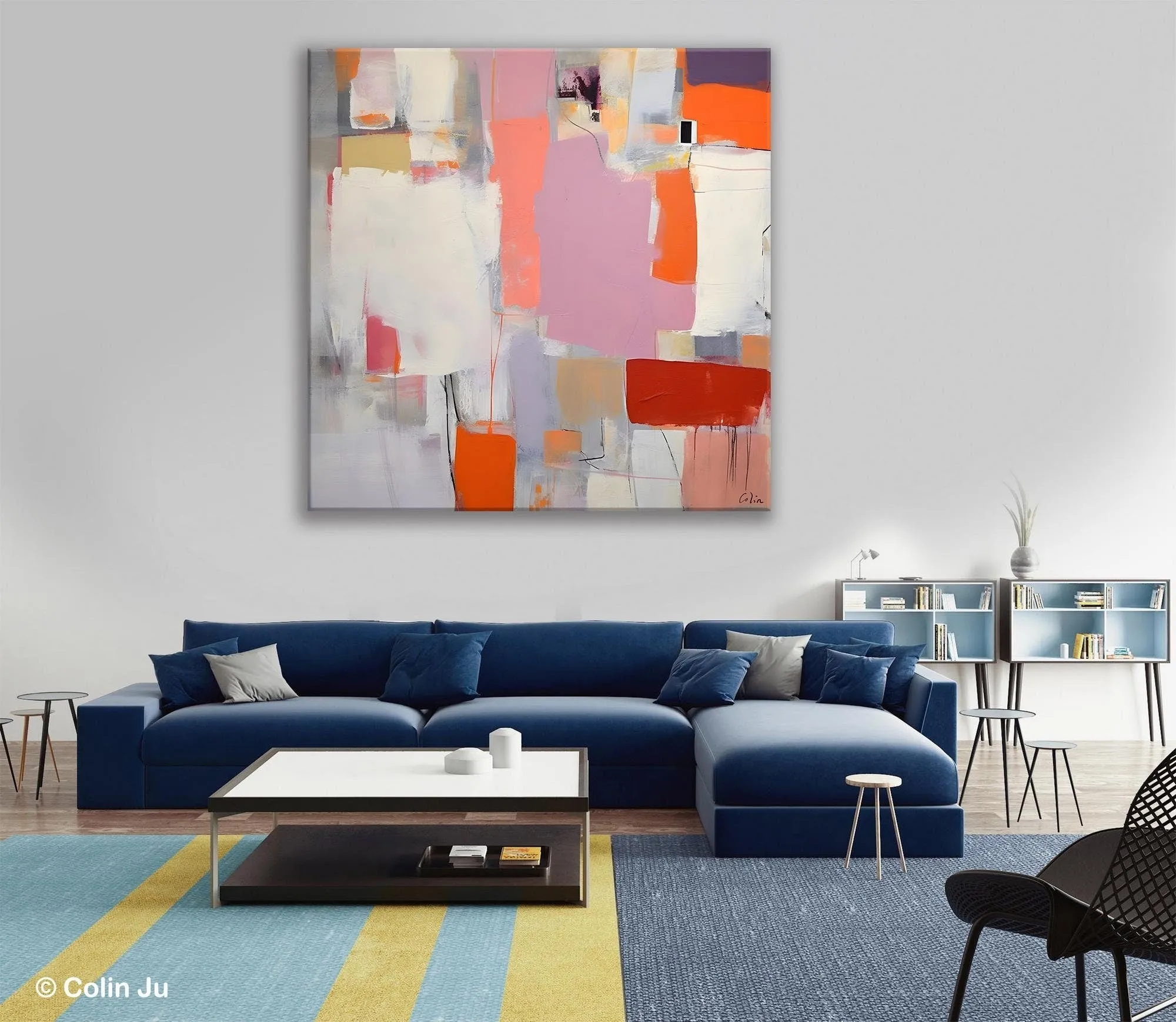 Modern Acrylic Paintings, Original Modern Paintings, Contemporary Canvas Art for Living Room, Extra Large Abstract Paintings on Canvas