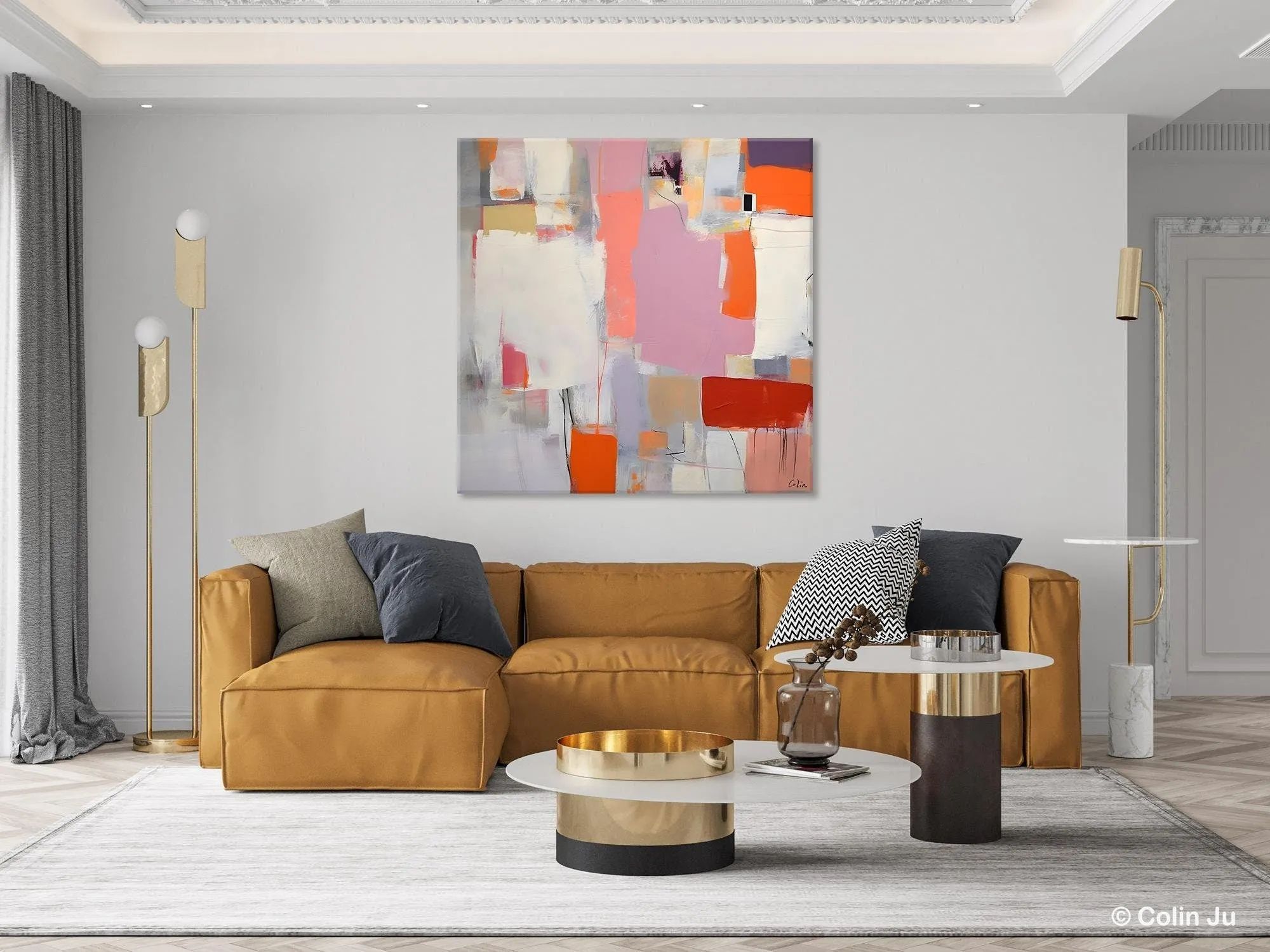 Modern Acrylic Paintings, Original Modern Paintings, Contemporary Canvas Art for Living Room, Extra Large Abstract Paintings on Canvas