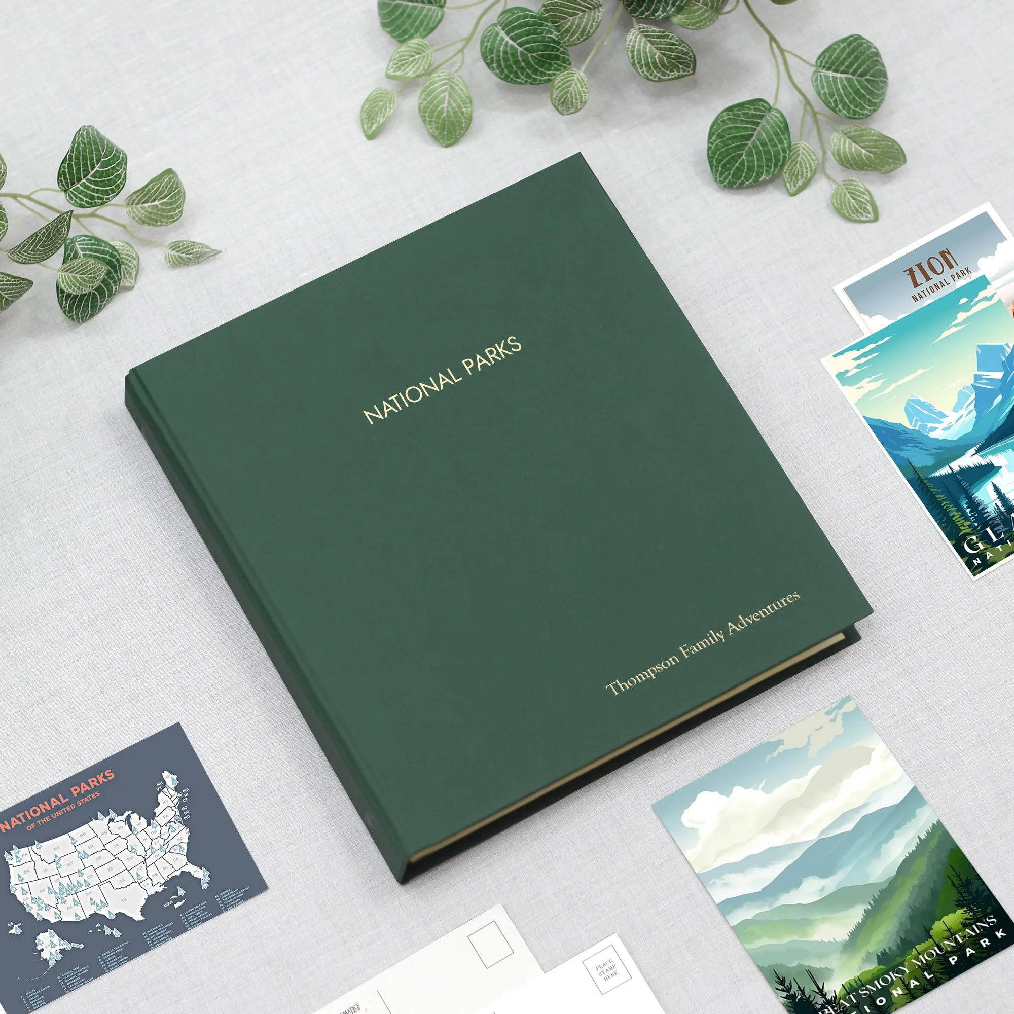 National Parks Album | Cover: Pine Vegan Leather | Available Personalized