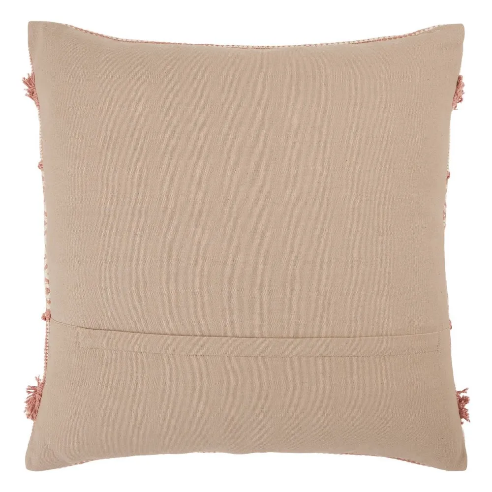 New - 20"x20" Oversize Imena Trellis Poly Filled Square Throw Pillow Pink/Cream - Jaipur Living