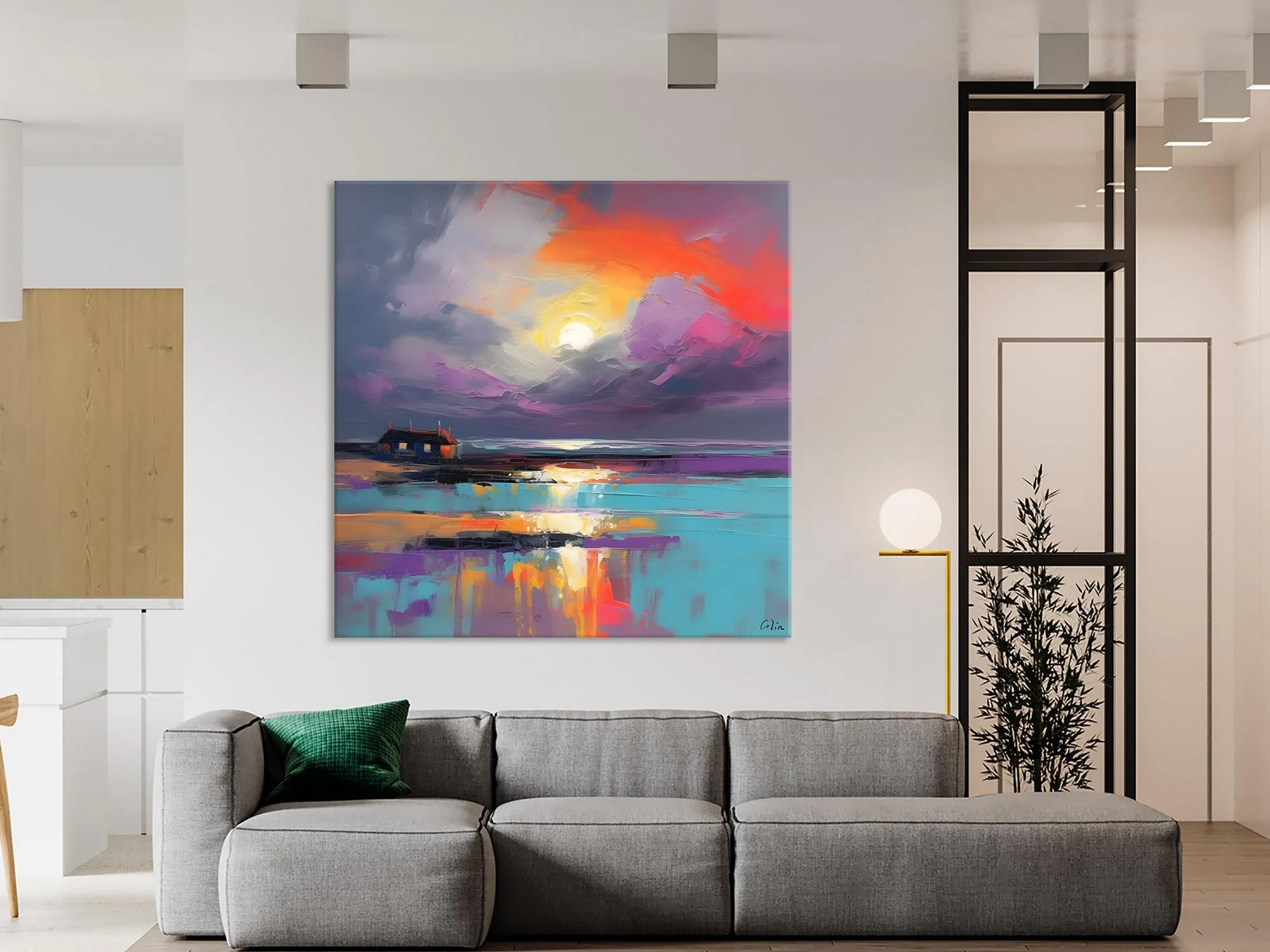 Original Abstract Landscape Wall Art, Landscape Canvas Art, Large Landscape Painting for Living Room, Hand Painted Canvas Paintings