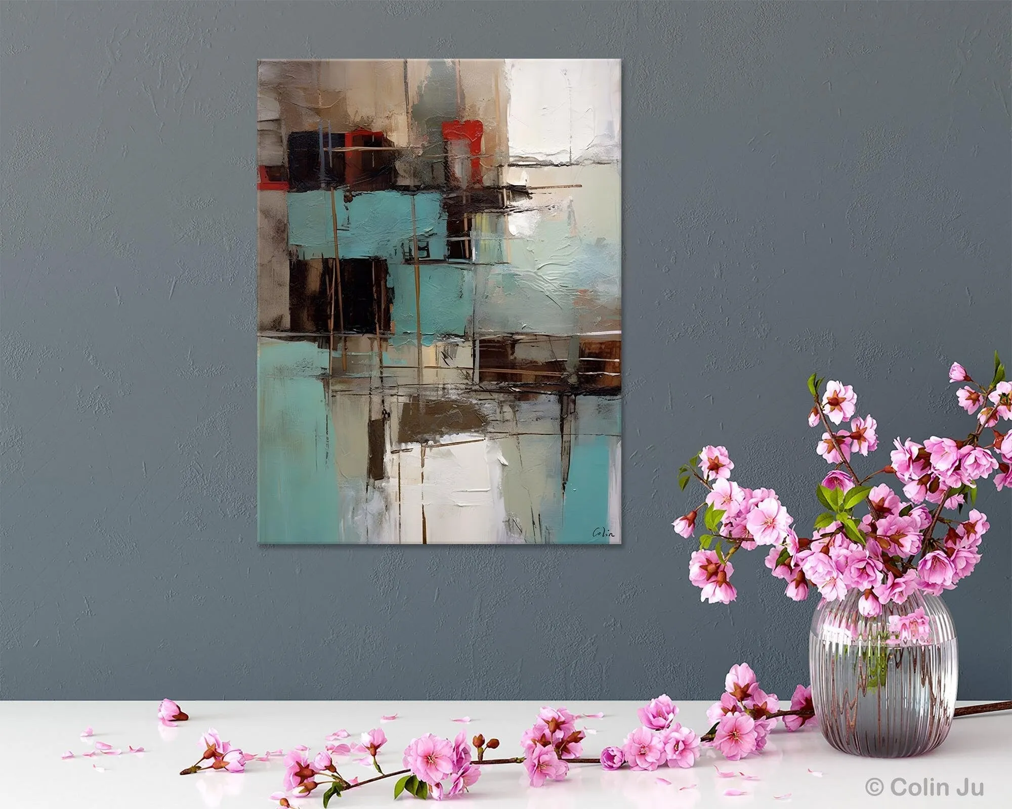 Original Canvas Art, Contemporary Acrylic Painting on Canvas, Large Wall Art Painting for Bedroom, Oversized Modern Abstract Wall Paintings