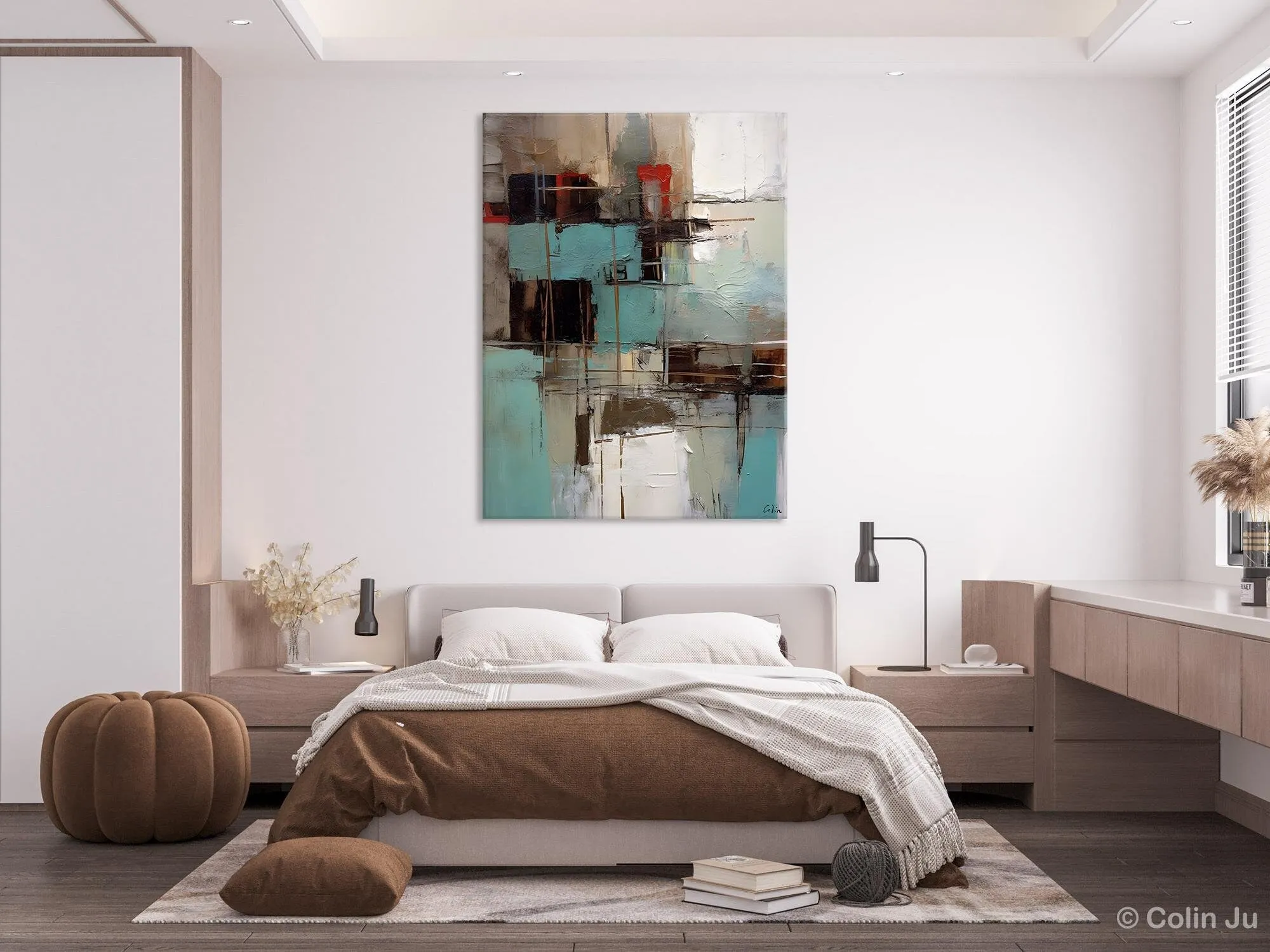 Original Canvas Art, Contemporary Acrylic Painting on Canvas, Large Wall Art Painting for Bedroom, Oversized Modern Abstract Wall Paintings