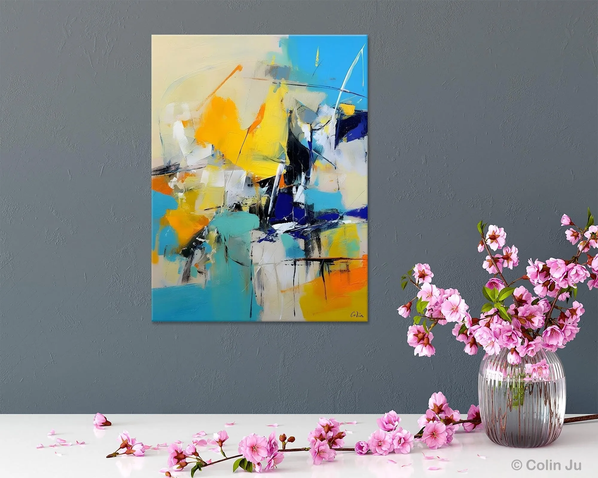 Original Canvas Wall Art, Oversized Contemporary Acrylic Paintings, Modern Abstract Paintings, Extra Large Canvas Painting for Living Room