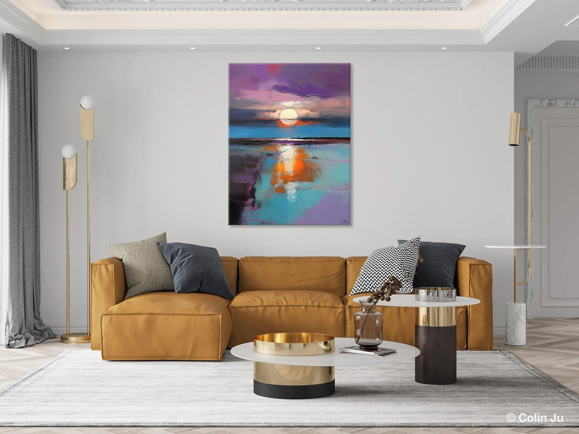 Original Landscape Painting on Canvas, Hand Painted Canvas Art, Abstract Landscape Artwork, Contemporary Wall Art Paintings, Huge Canvas Art