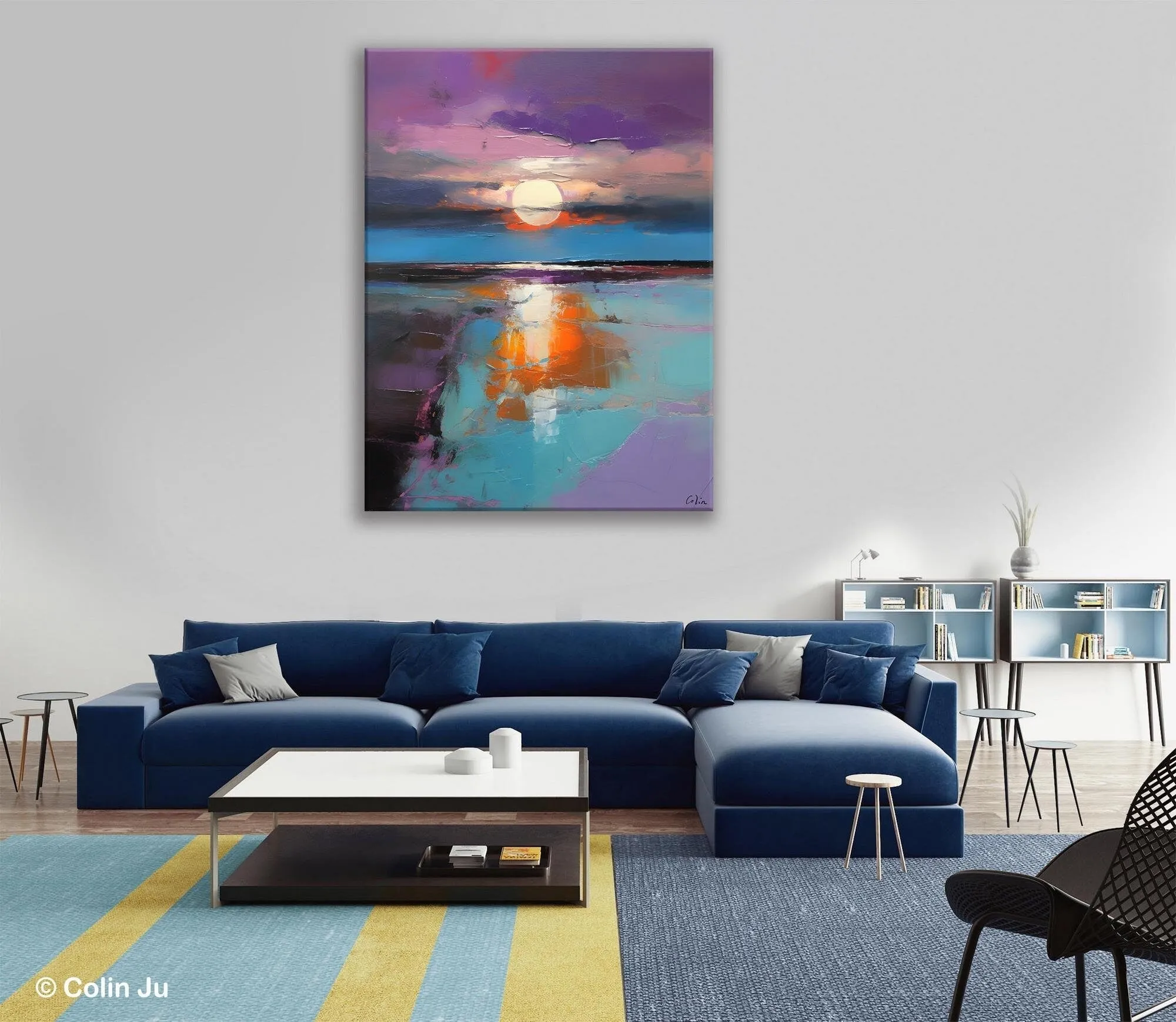 Original Landscape Painting on Canvas, Hand Painted Canvas Art, Abstract Landscape Artwork, Contemporary Wall Art Paintings, Huge Canvas Art