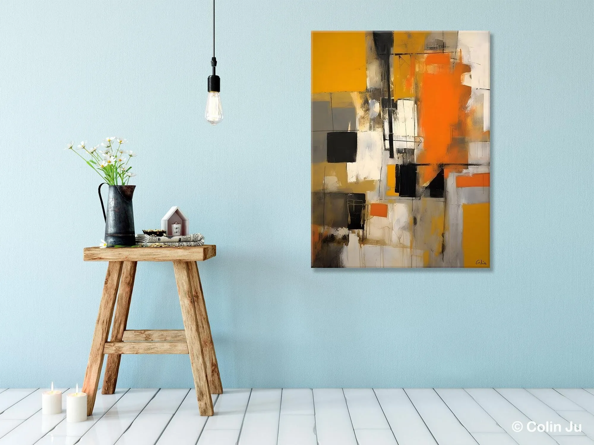 Oversized Abstract Art Paintings, Original Canvas Artwork, Large Wall Art Painting for Dining Room, Contemporary Acrylic Painting on Canvas