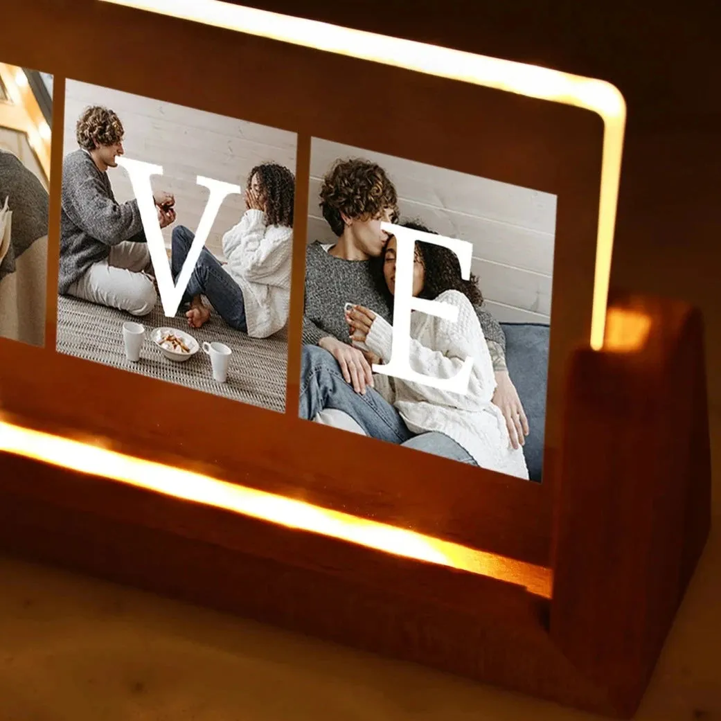 Personalized Couple's Photos Acrylic Lamp