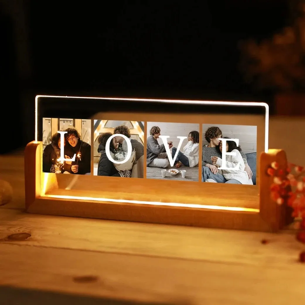 Personalized Couple's Photos Acrylic Lamp