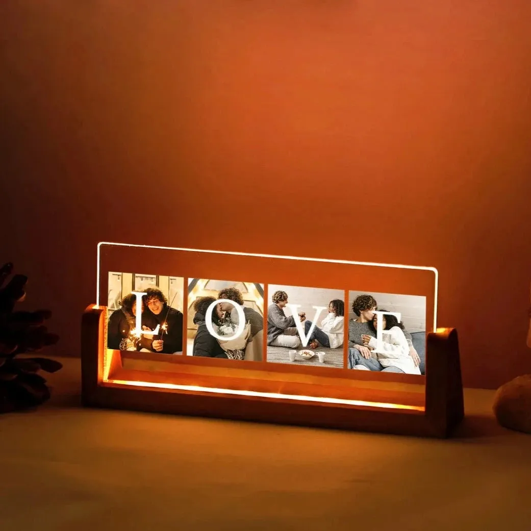 Personalized Couple's Photos Acrylic Lamp