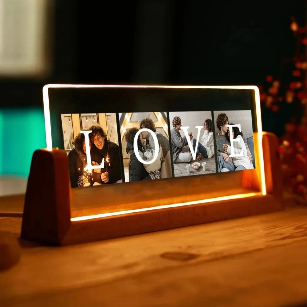 Personalized Couple's Photos Acrylic Lamp