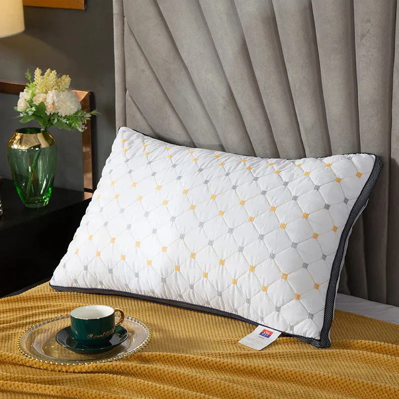 Premium Embroidered Bed Pillow With Filling