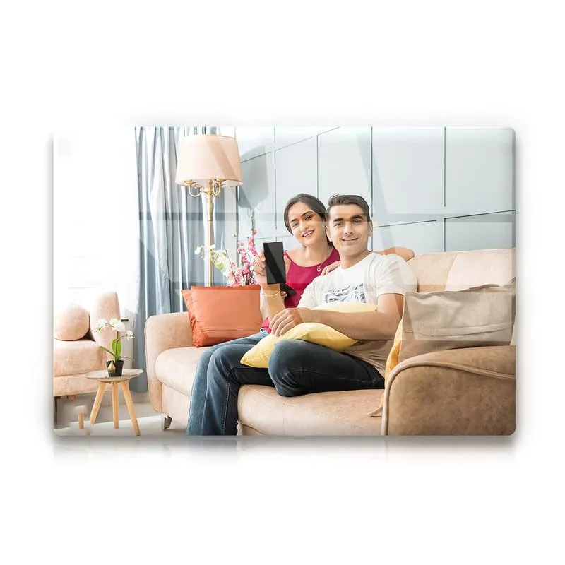 PRINTIAA 3MM-12x8inch-C/Horizontal Acrylic Photo Print Personalized for Wall Mount, Frameless wall frames with personalised photos of Couples, Kids, Parents, and Corporate