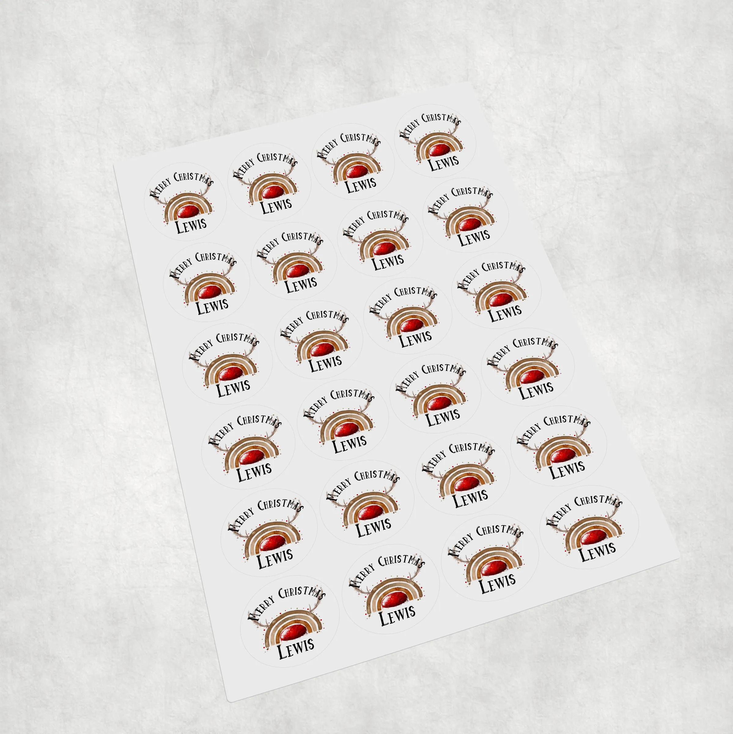 Reinbow Christmas Personalised Gift Stickers