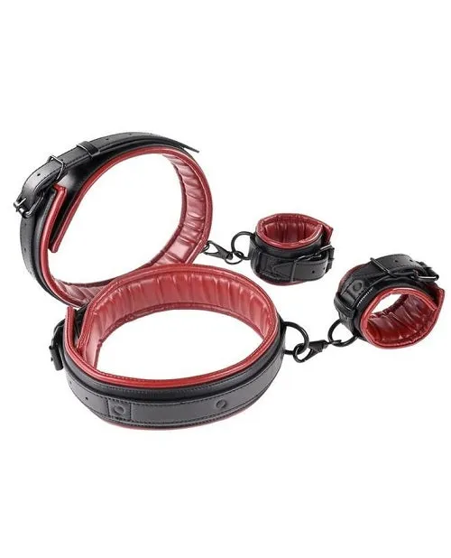 Saffron Thigh & Wrist Cuff Set - Red/Black