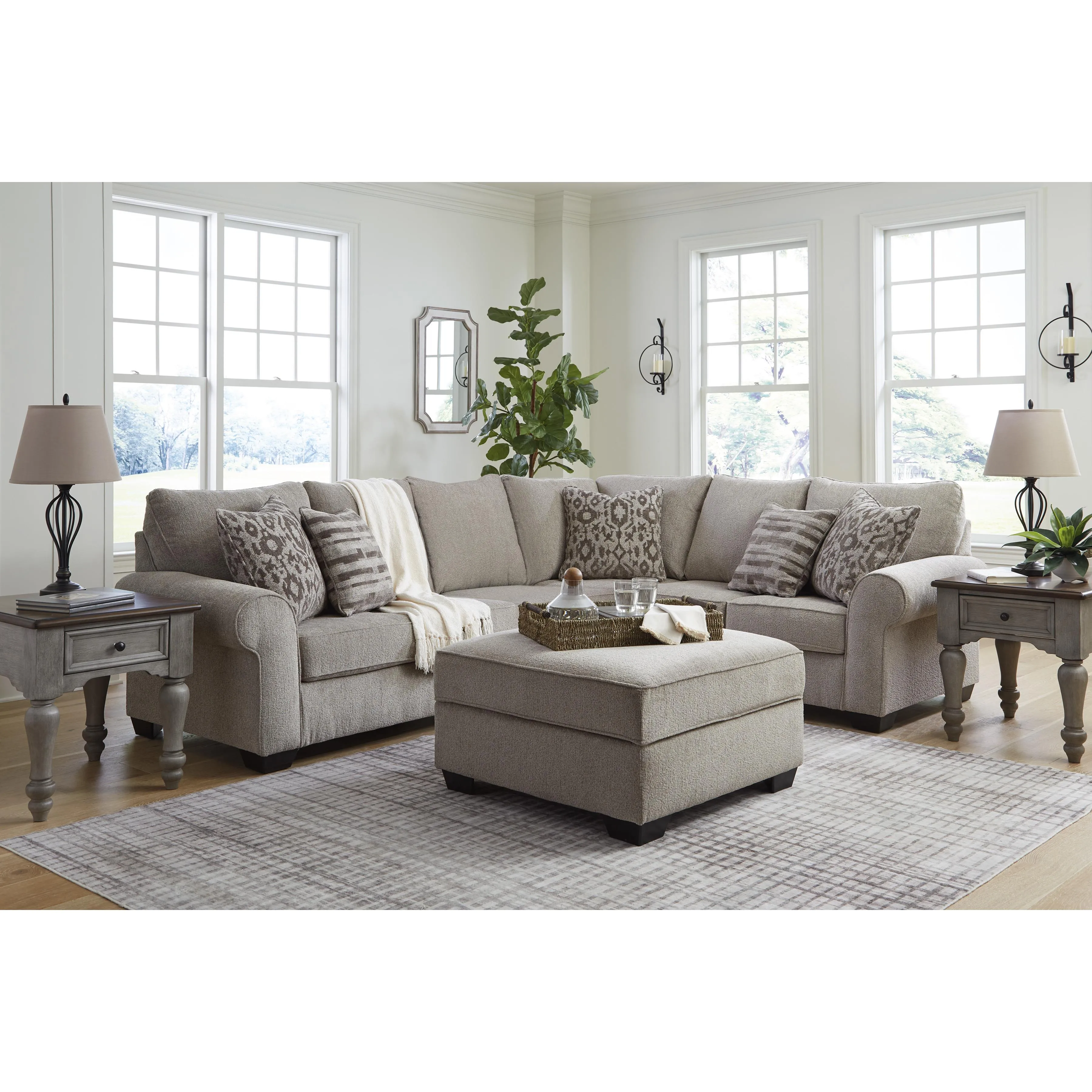 Signature Design by Ashley Claireah Fabric 3 pc Sectional 9060355/9060346/9060349