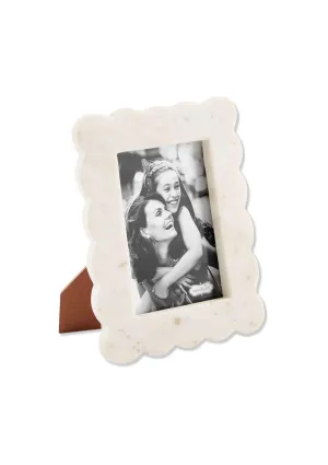 Small Scalloped Marble Frame