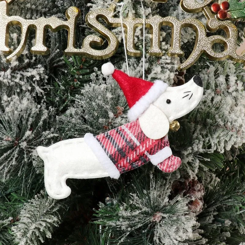 Tartan Dachshund Ornaments