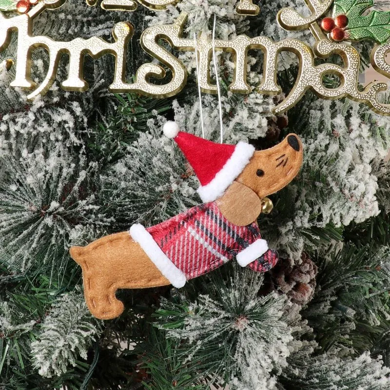 Tartan Dachshund Ornaments