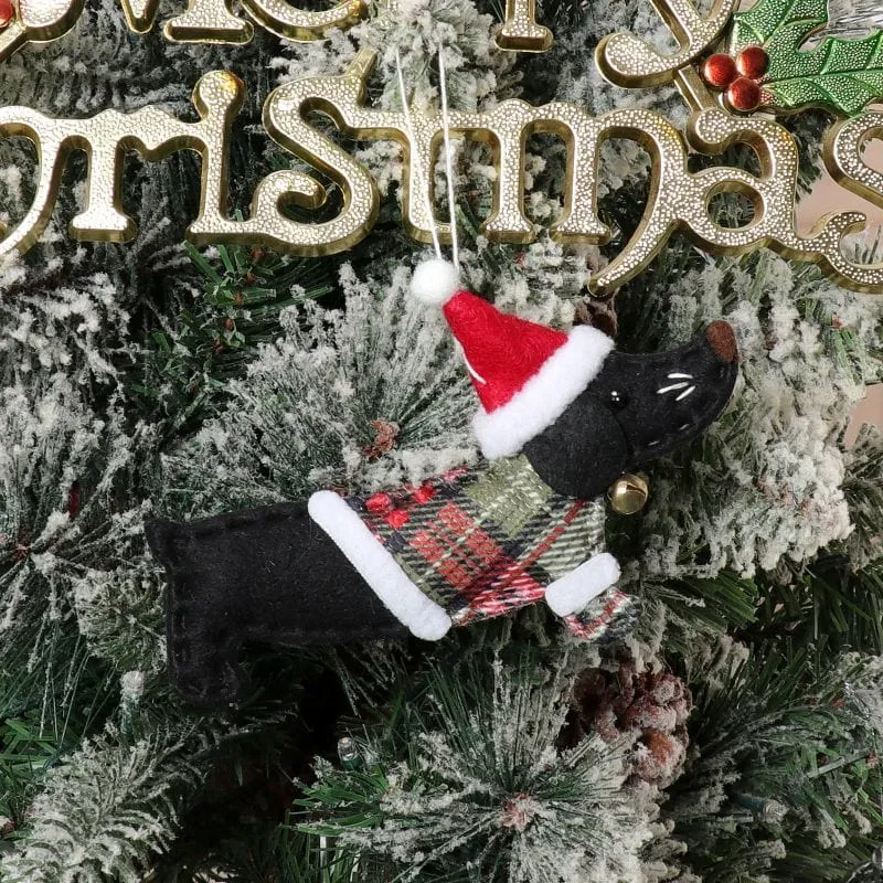 Tartan Dachshund Ornaments