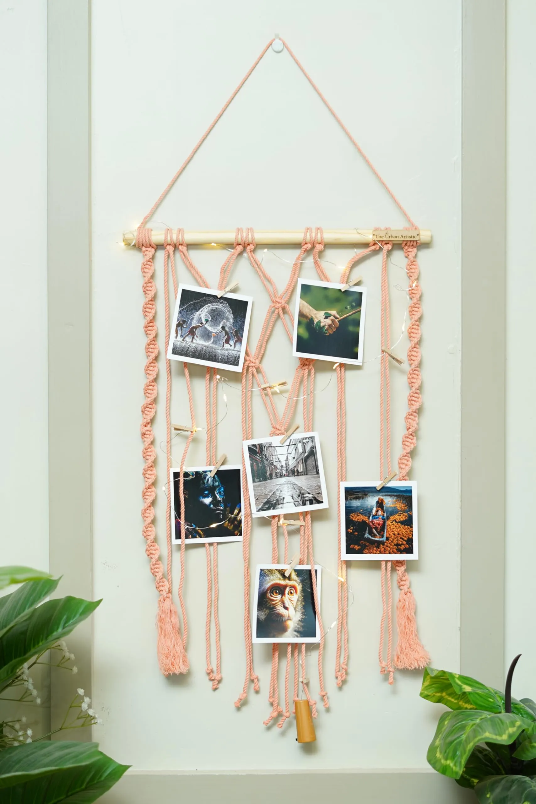 THE URBAN ARTISTIC Hanging Photo Display Picture Frame Collage Picture Display Organizer for Wall Decor Hanging Photos