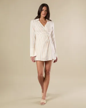 V-Neck Shirt Mini Dress