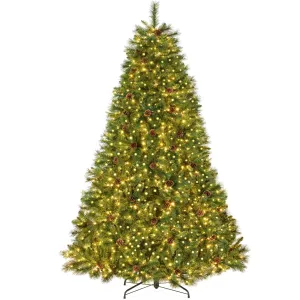 valiant 4.5ft Pre-Lit Scotch Pine Christmas Tree w/ 396 Branch Tips, 150 2-in-1 LED Lights 12' 12'